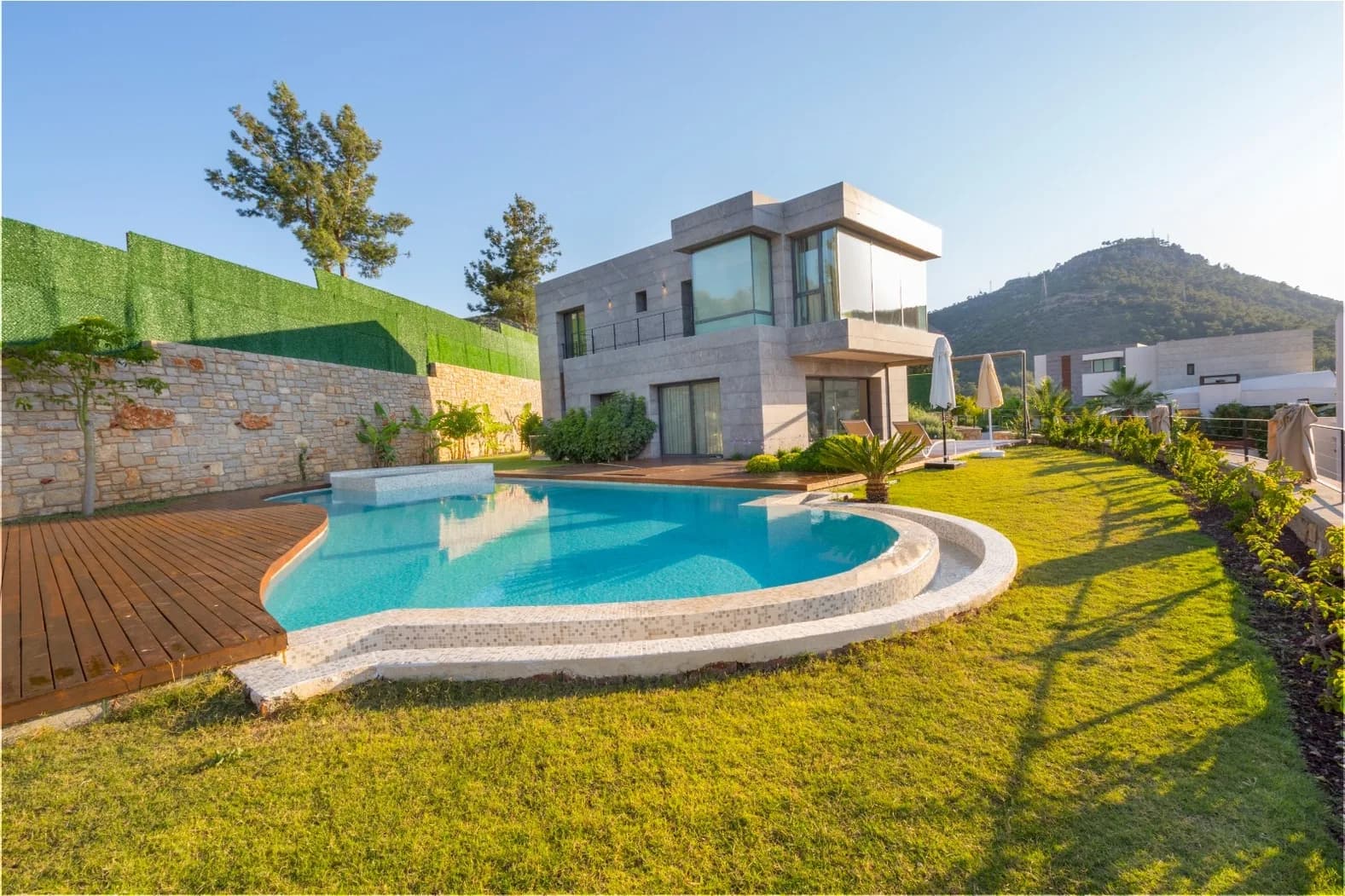 Bodrum Torba Villa Hill Deluxe korunaklı özel havuzlu lüks villa görünümü galeri gorseli 4