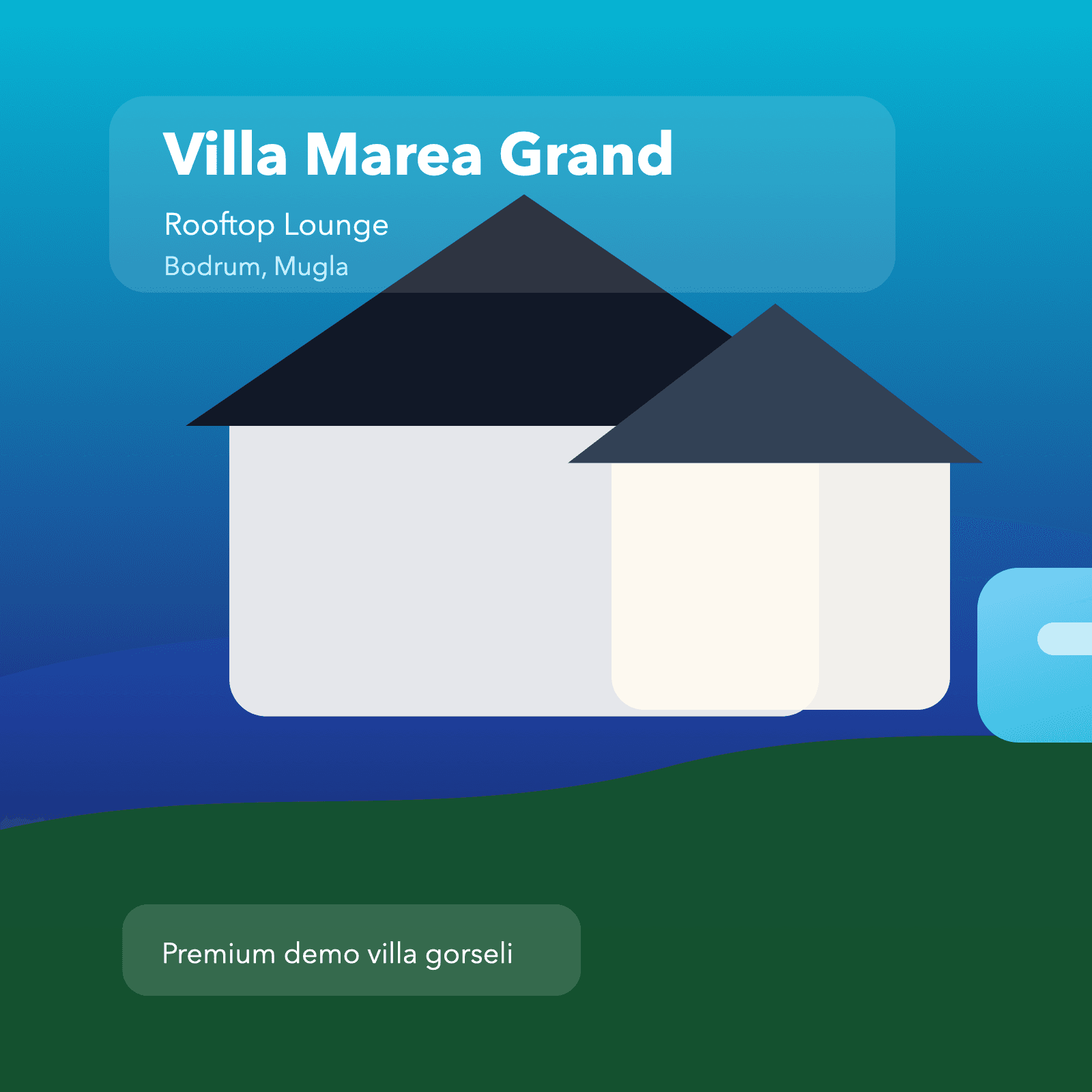 Bodrum Villa Marea Grand genis teras ve havuz panoramasi galeri gorseli 3