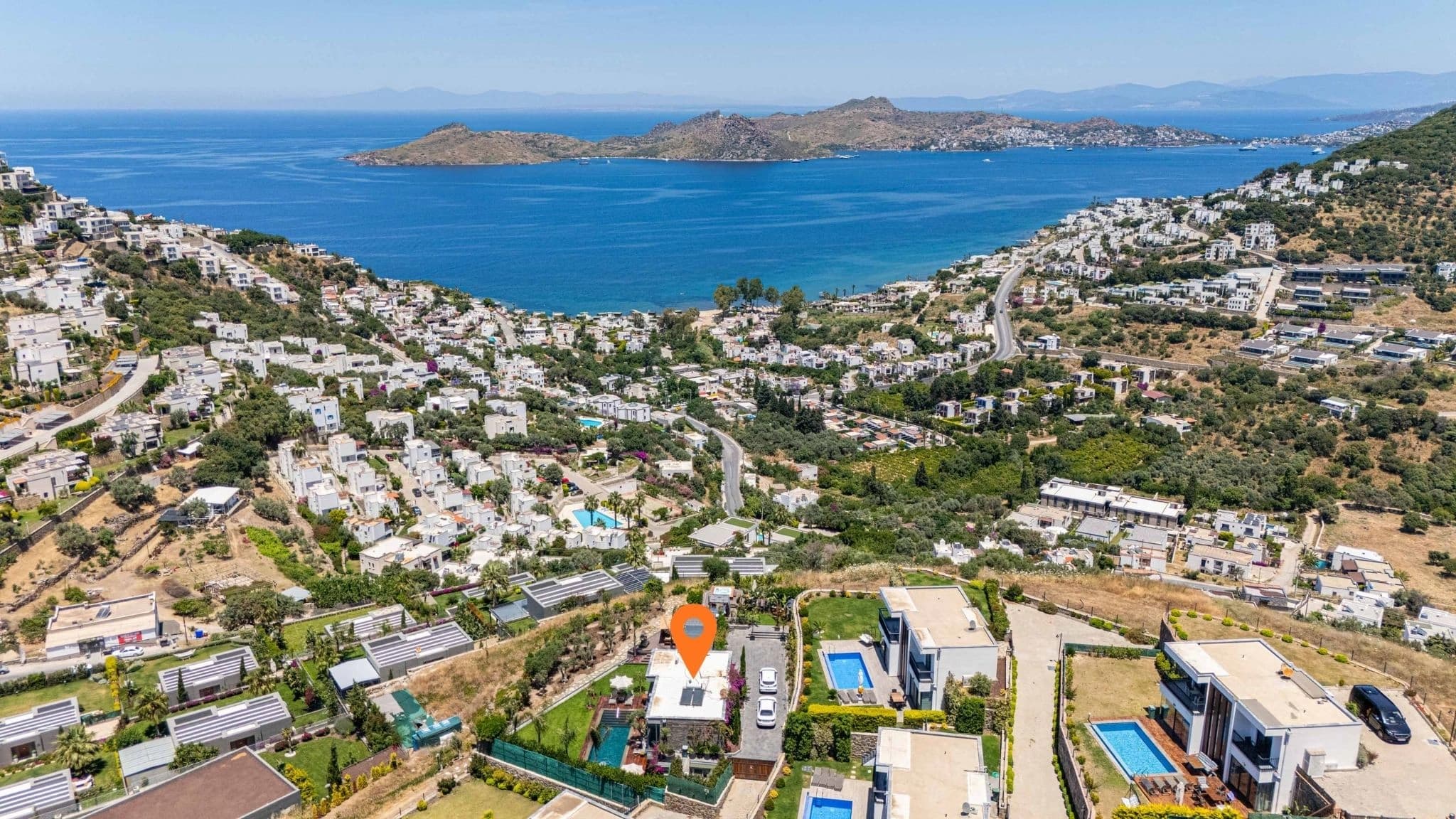 Yalıkavak deniz manzaralı villa genel görünüm galeri gorseli 3