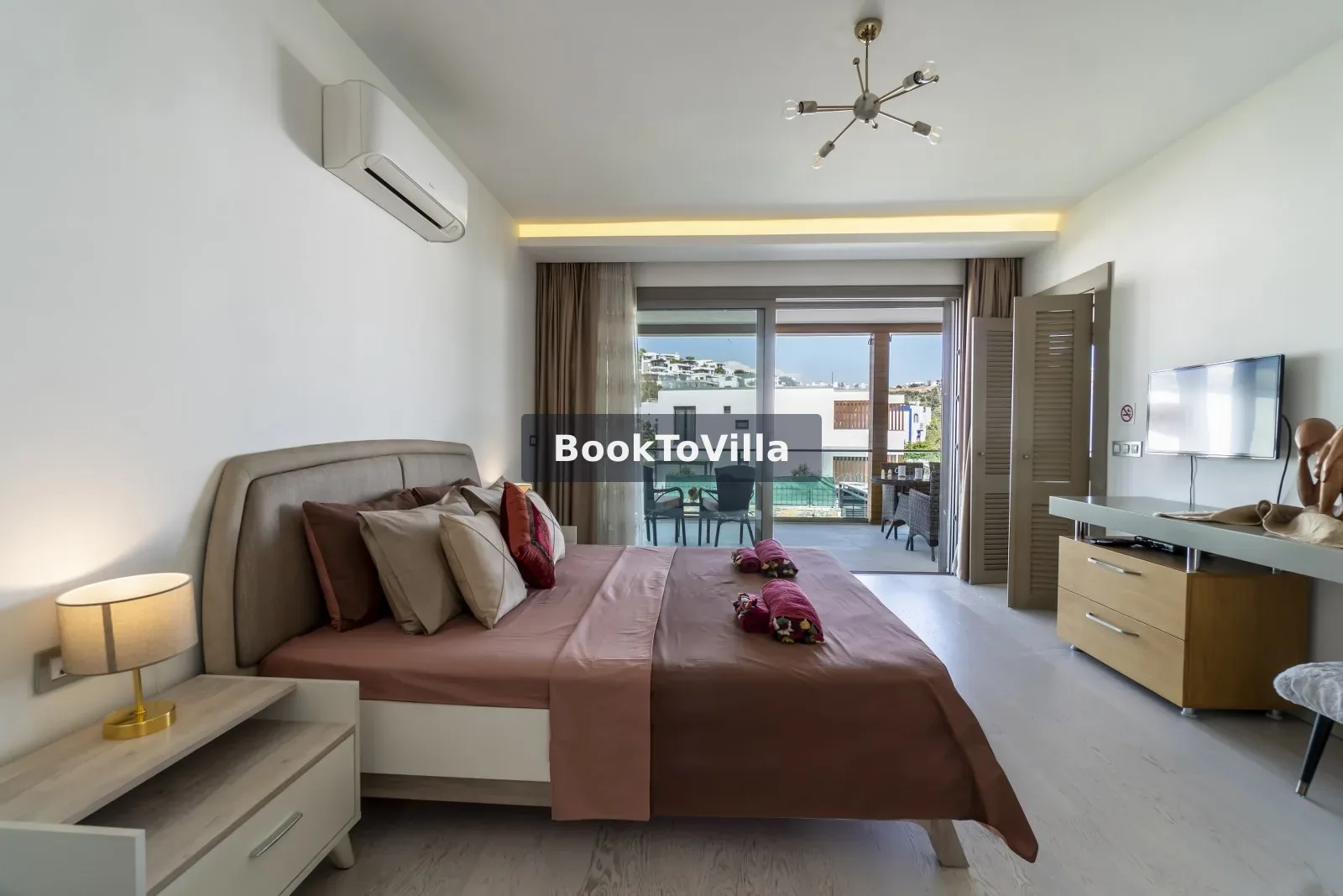 Bodrum Gümbet Villa Aria ultra lüks özel havuzlu villa görünümü