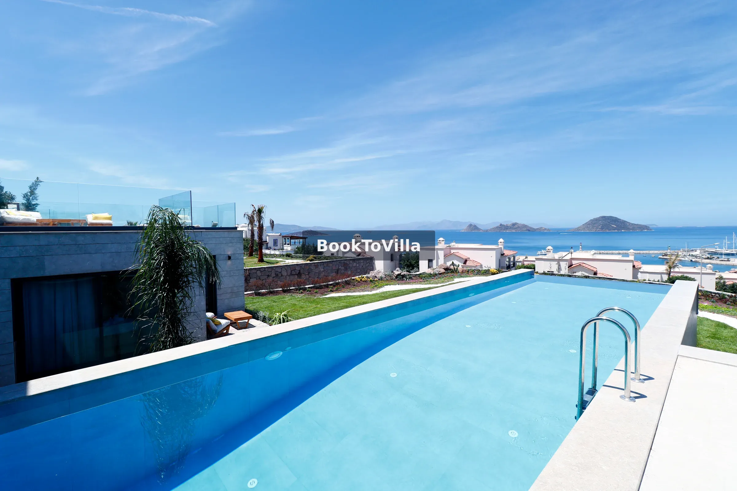 Bodrum Turgutreis Villa Aurora panoramik manzaralı ultra lüks villa