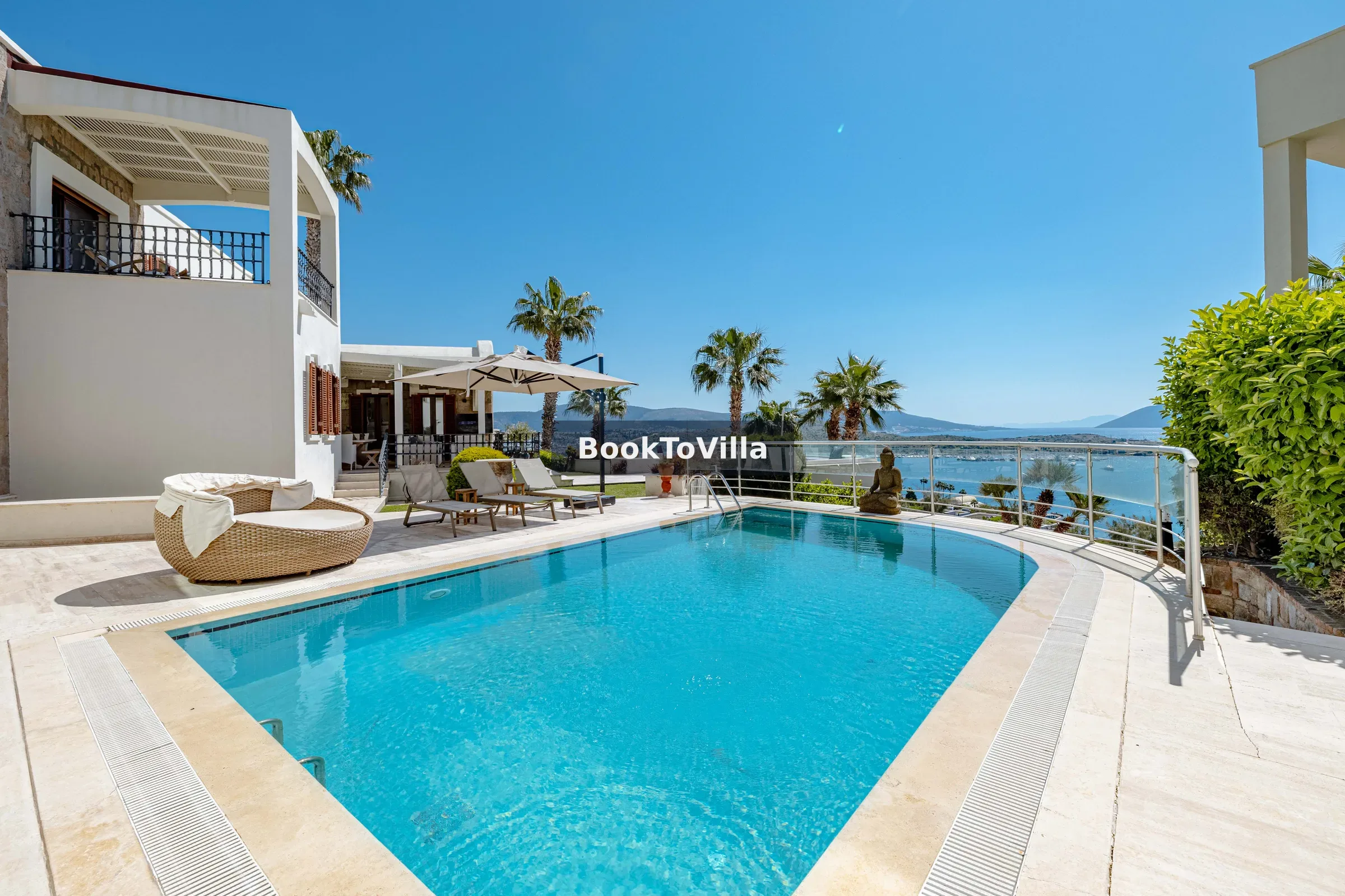Bodrum Gümbet Villa Dorian deniz manzaralı villa
