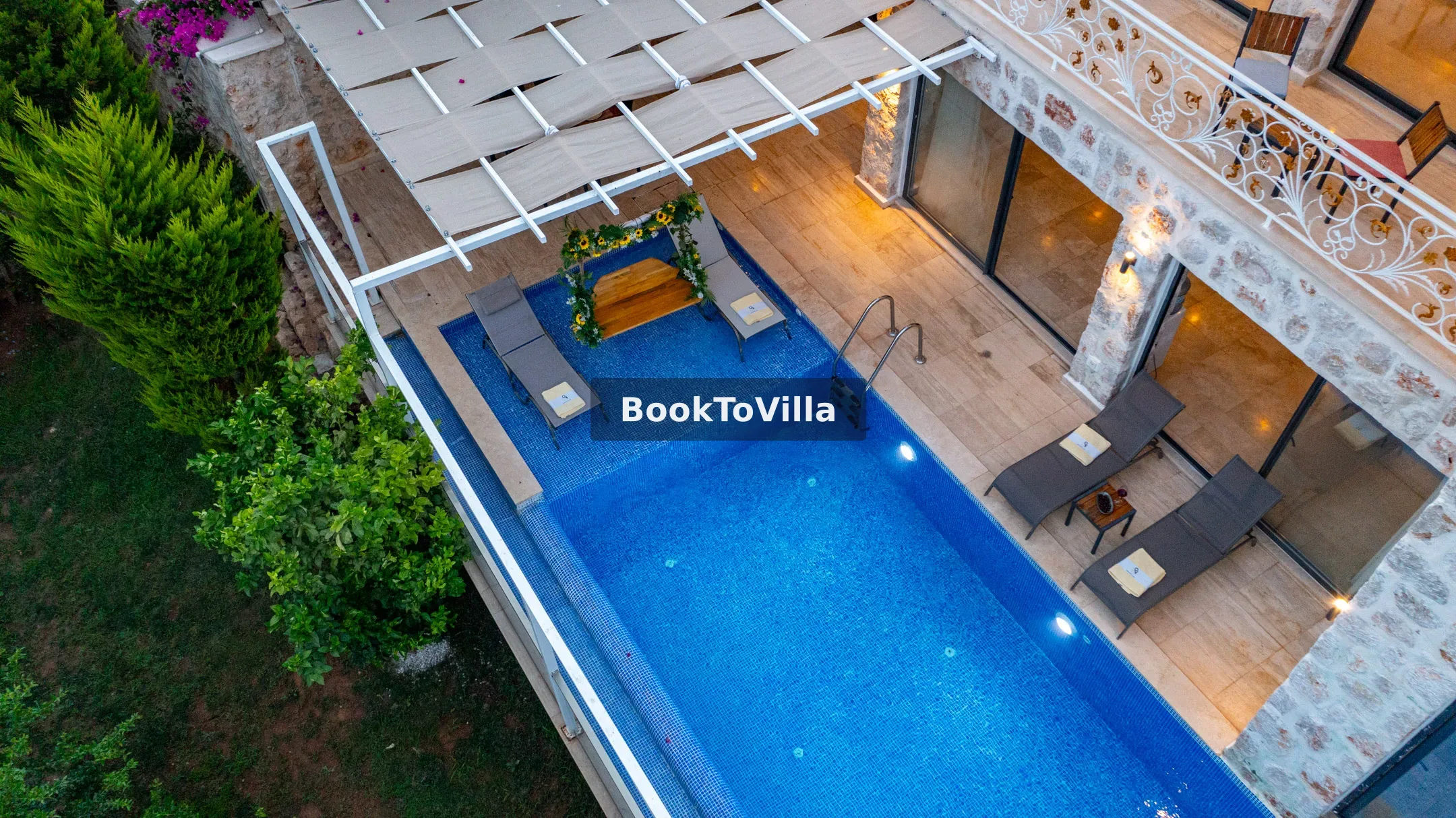 Kalkan İslamlar Villa Narin 4 ısıtmalı kapalı havuzlu lüks aile villası
