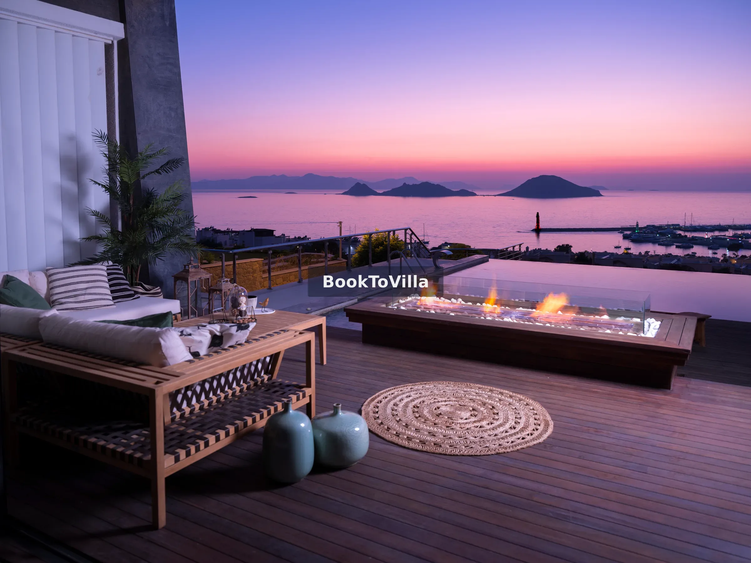 Bodrum Turgutreis Villa TopHill sonsuzluk havuzlu ultra lüks villa görünümü
