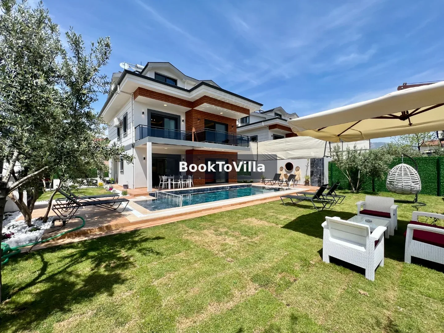 Fethiye Merkez Villa Tuna Duo doğa manzaralı özel havuzlu lüks villa