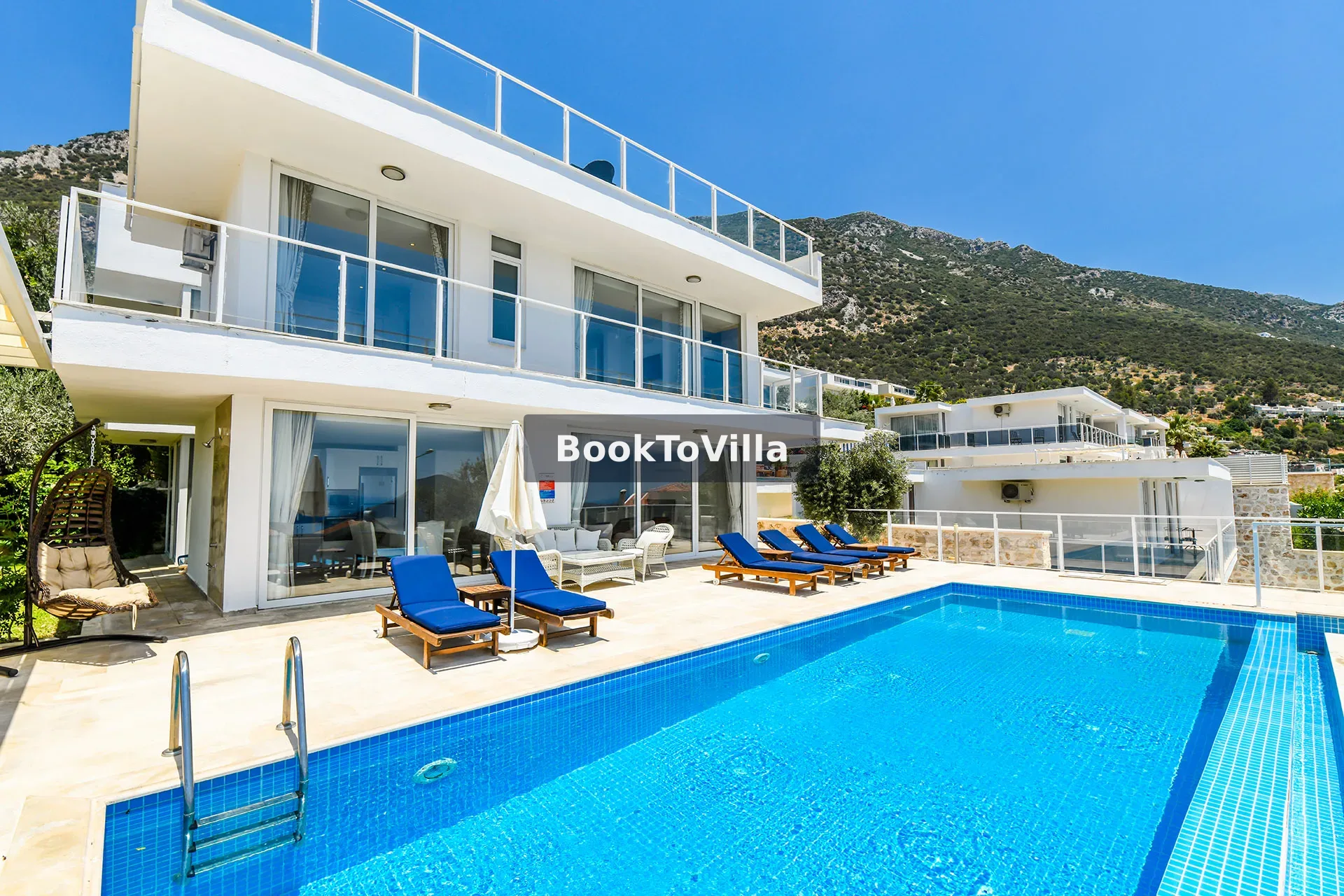 Kalkan Merkez Villa Zeus deniz manzaralı özel havuzlu lüks villa